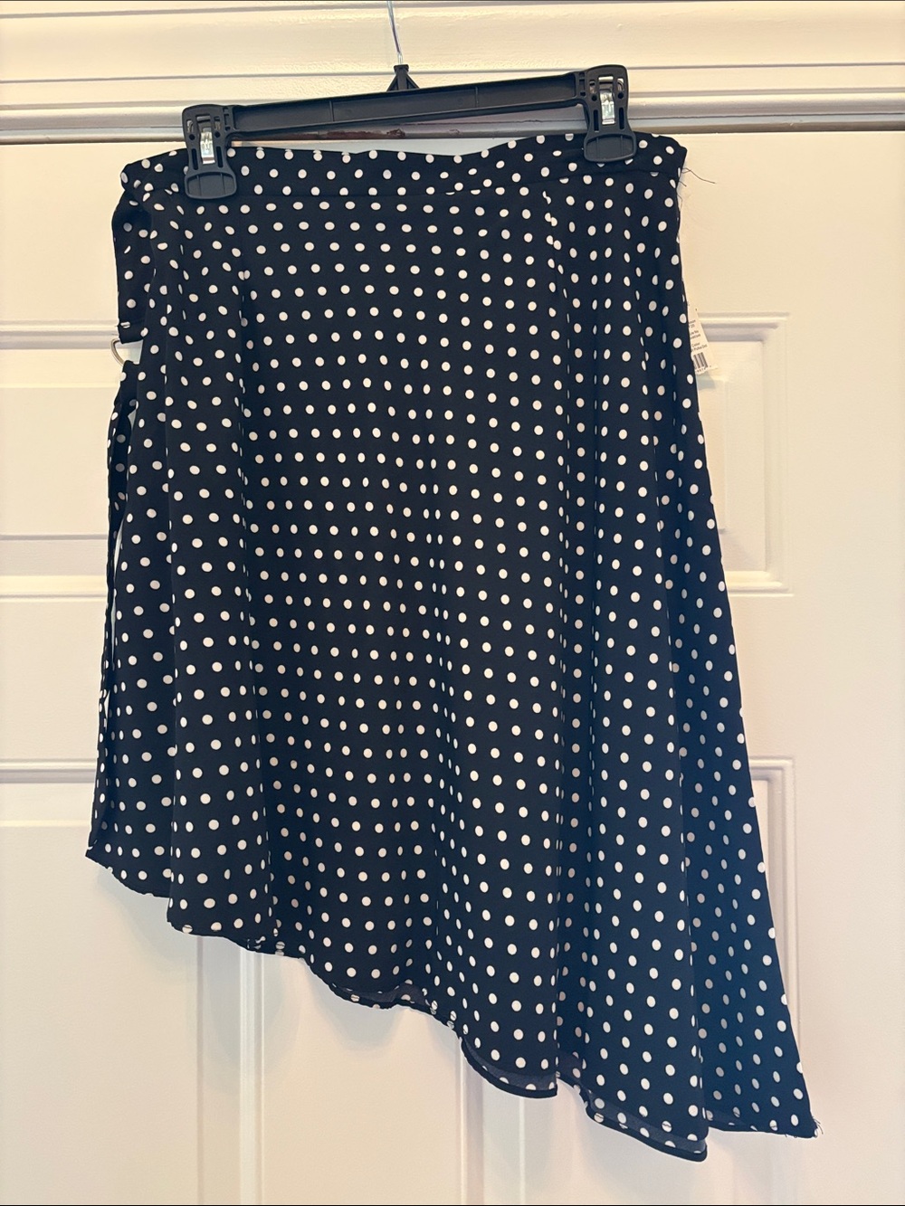 Black Polka Dot A-Line Skirt - Women's